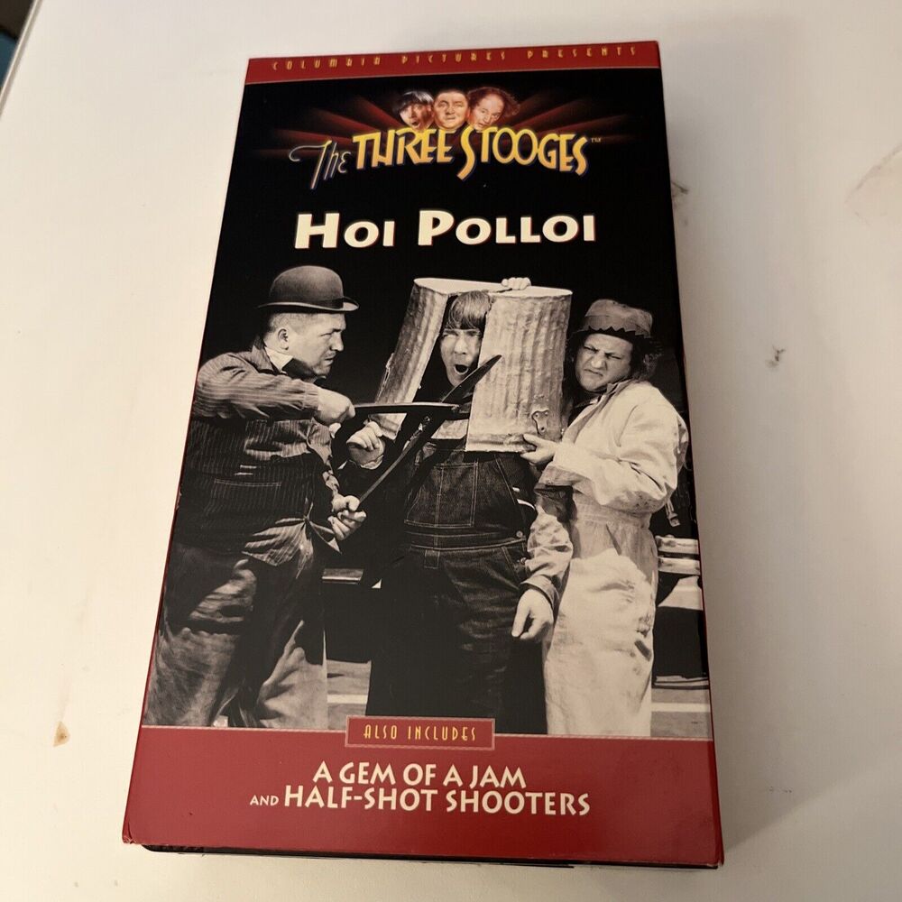 The Three Stooges Hoi Polloi VHS Tape 1996 Includes A Gem Of A Jam & Half-Shot